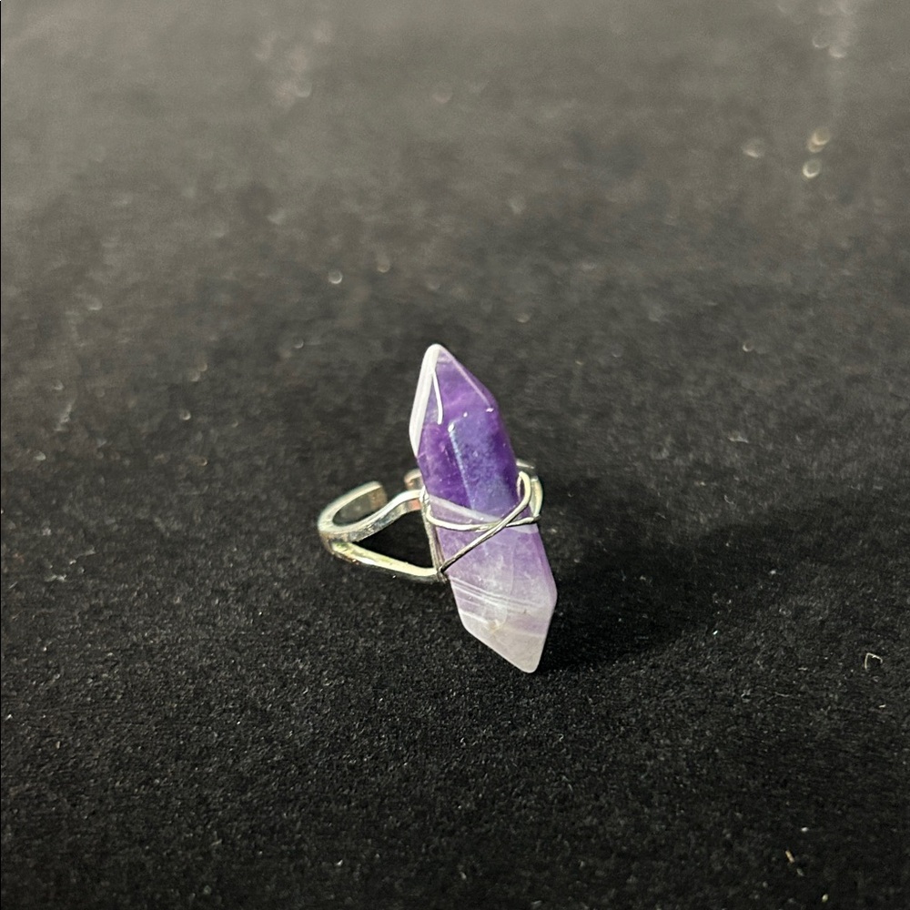 Wire wrapped amethyst ring size 8.5